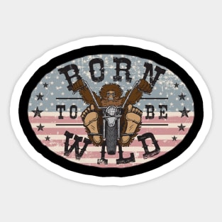 Biker Bigfoot Sticker